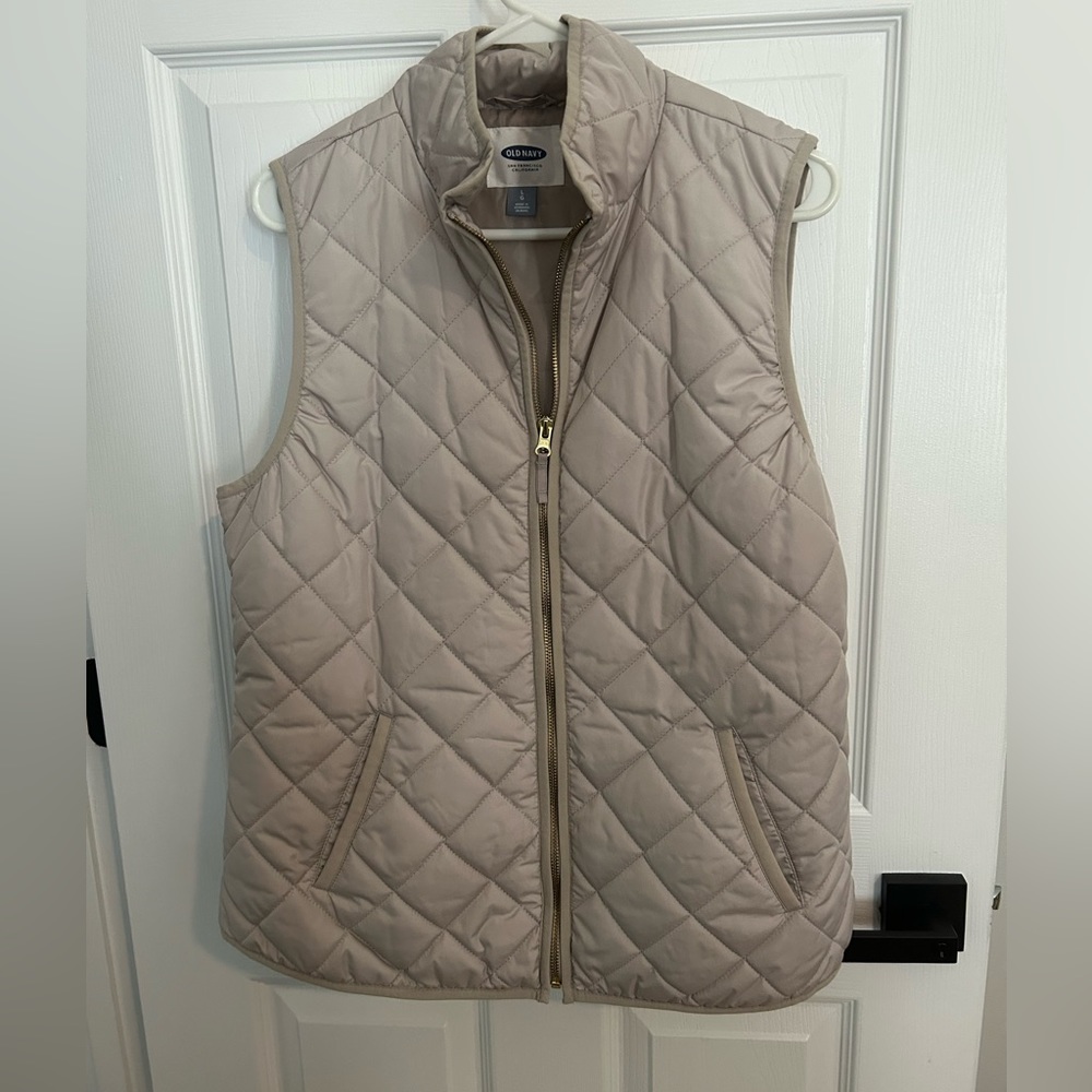 old navy • tan vest • womens large